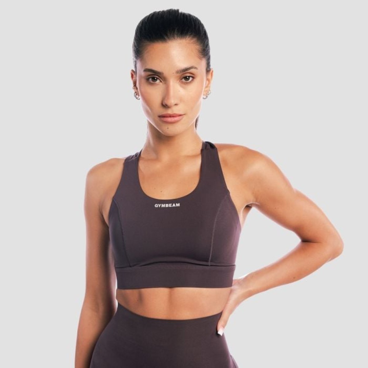 GymBeam Športová podprsenka Aura Tee Brown XS · záber 1