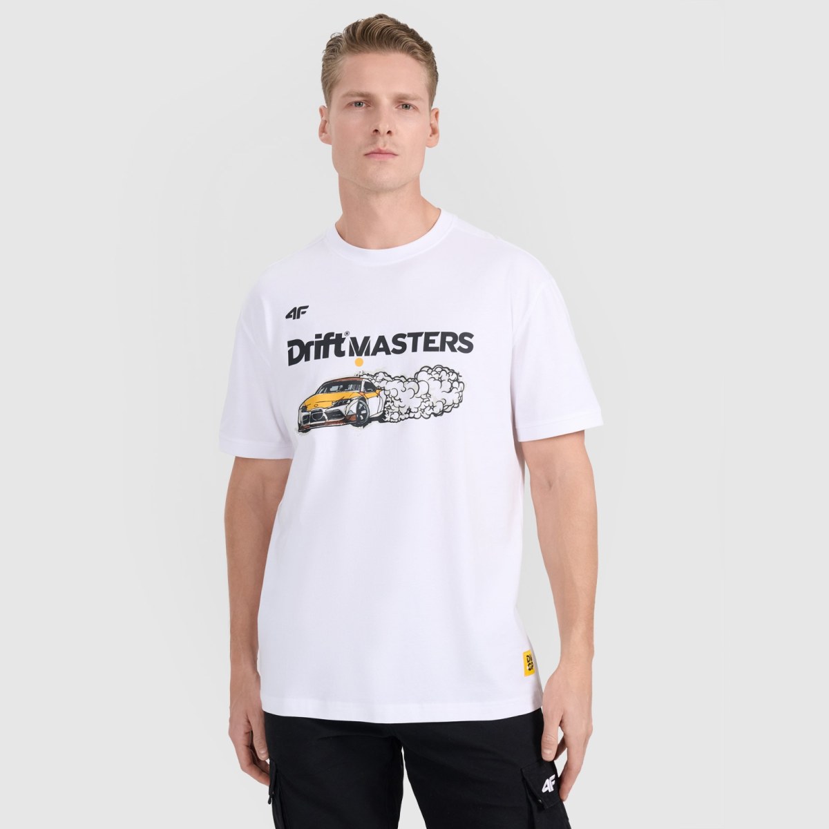 Unisex regular tričko s potlačou 4F x Drift Masters - biele · záber 3