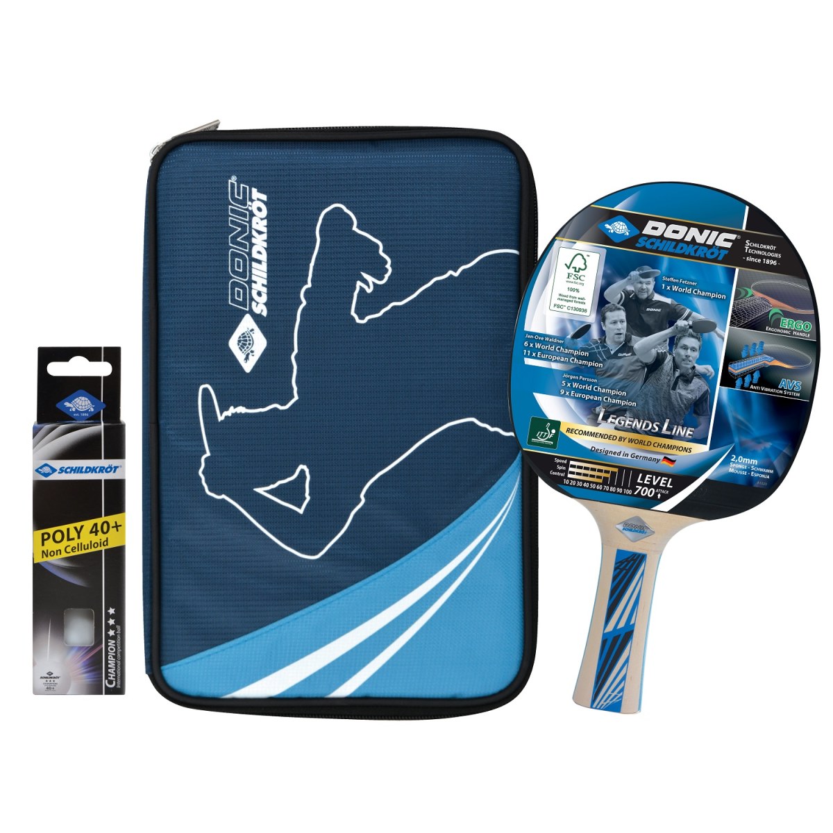 Raketa na stolný tenis DONIC Legends 700 FSC - darčekový set · záber 1
