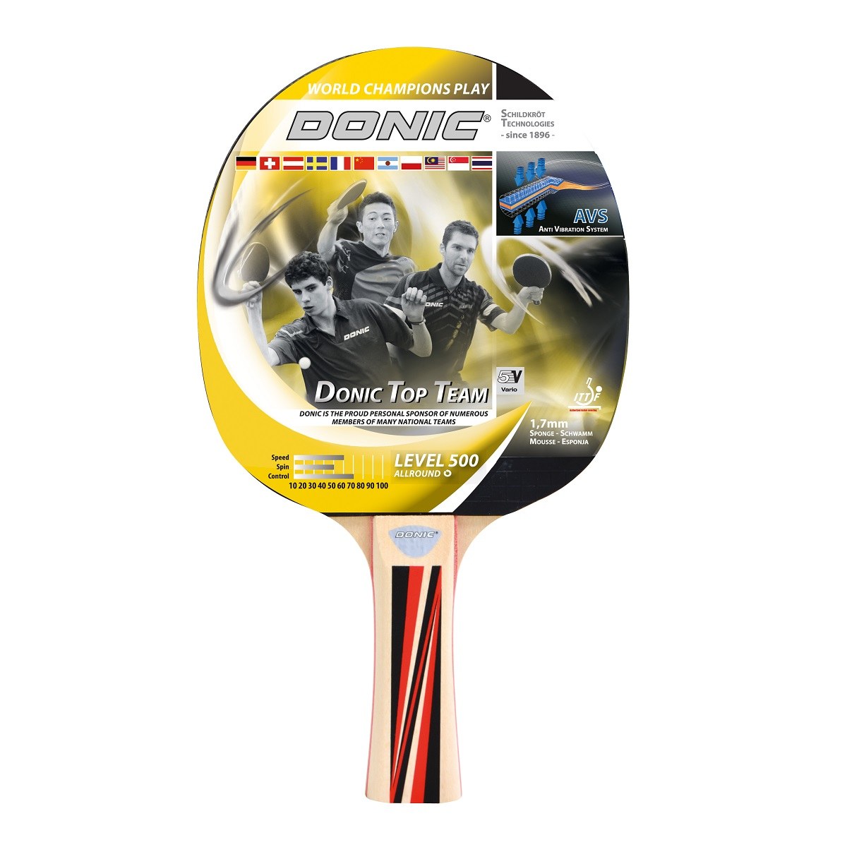 Raketa na stolný tenis DONIC Top Team 500 · záber 1