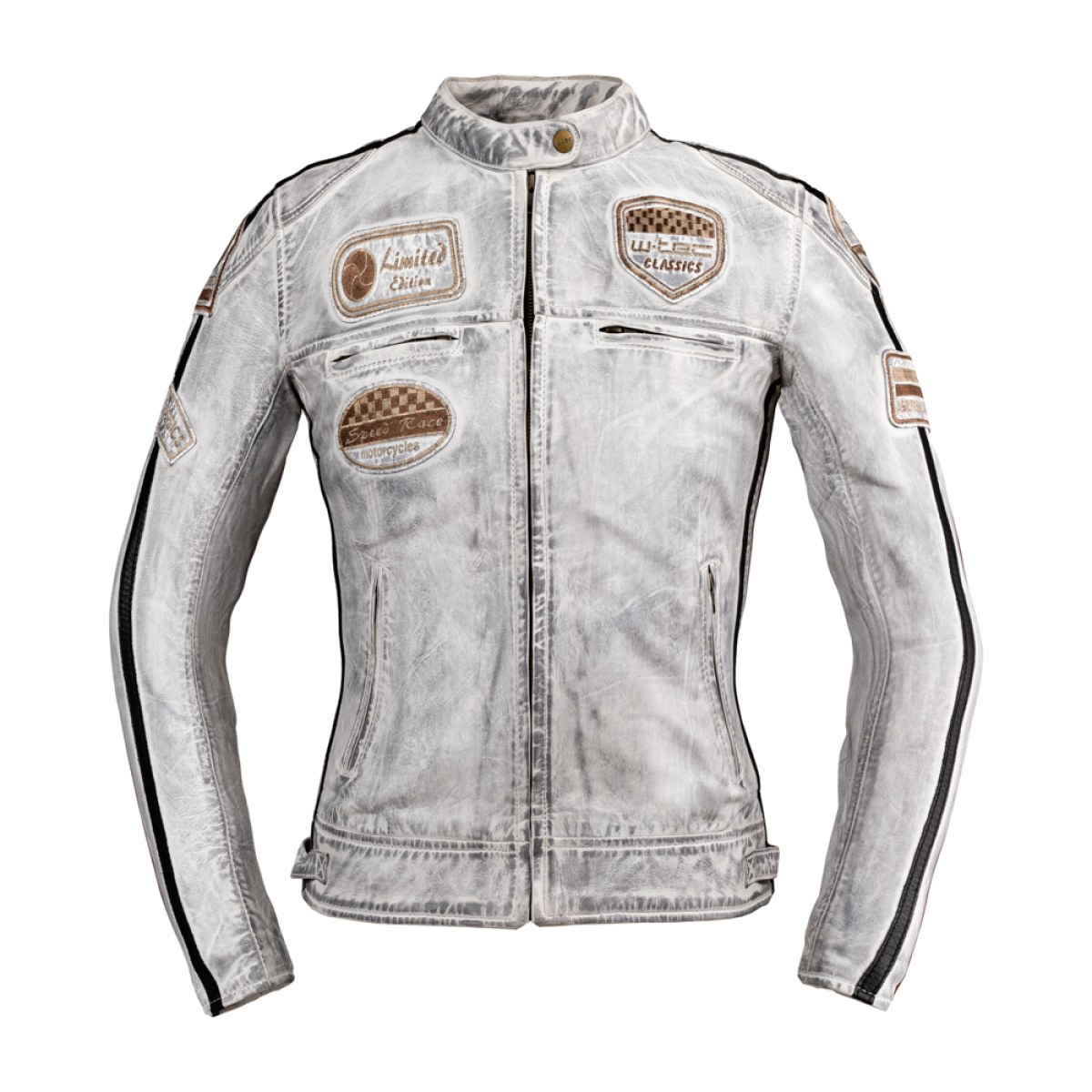 Dámska kožená moto bunda W-TEC Sheawen Lady White New - Veľkosť: XXL · záber 1