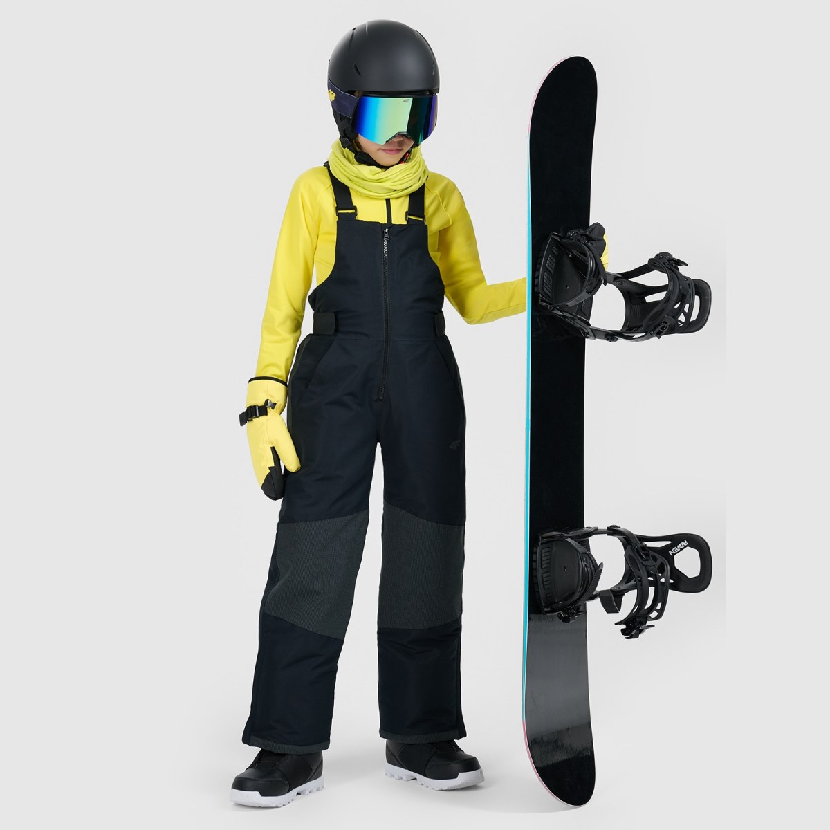 Chlapčenské snowboardové nohavice membrána 10000 - čierne · záber 3