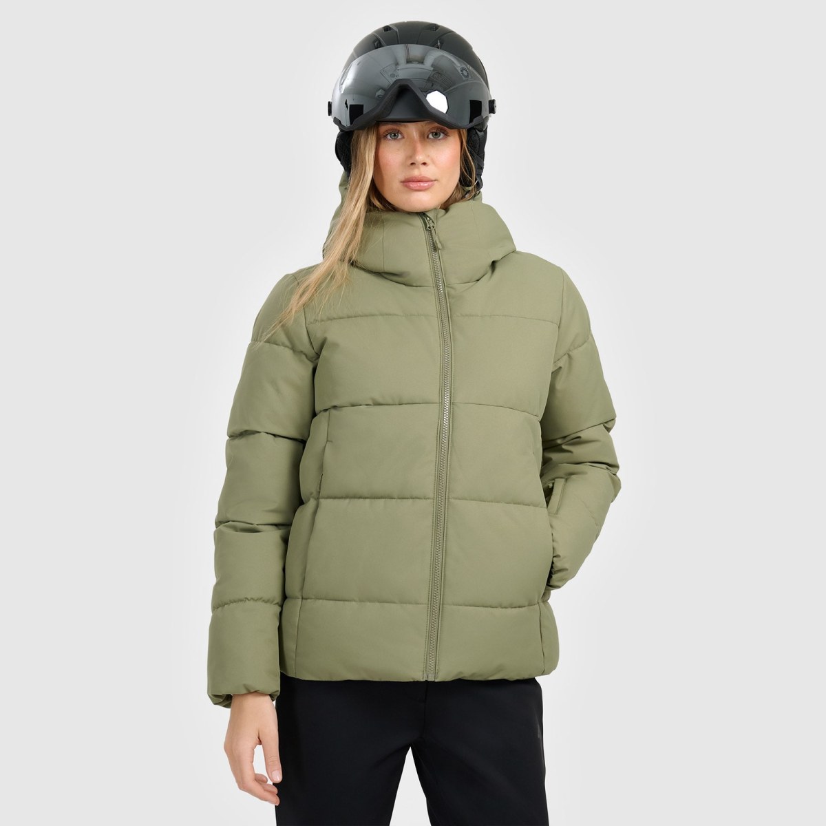 Dámska lyžiarska bunda membrána 5000 - khaki · záber 1