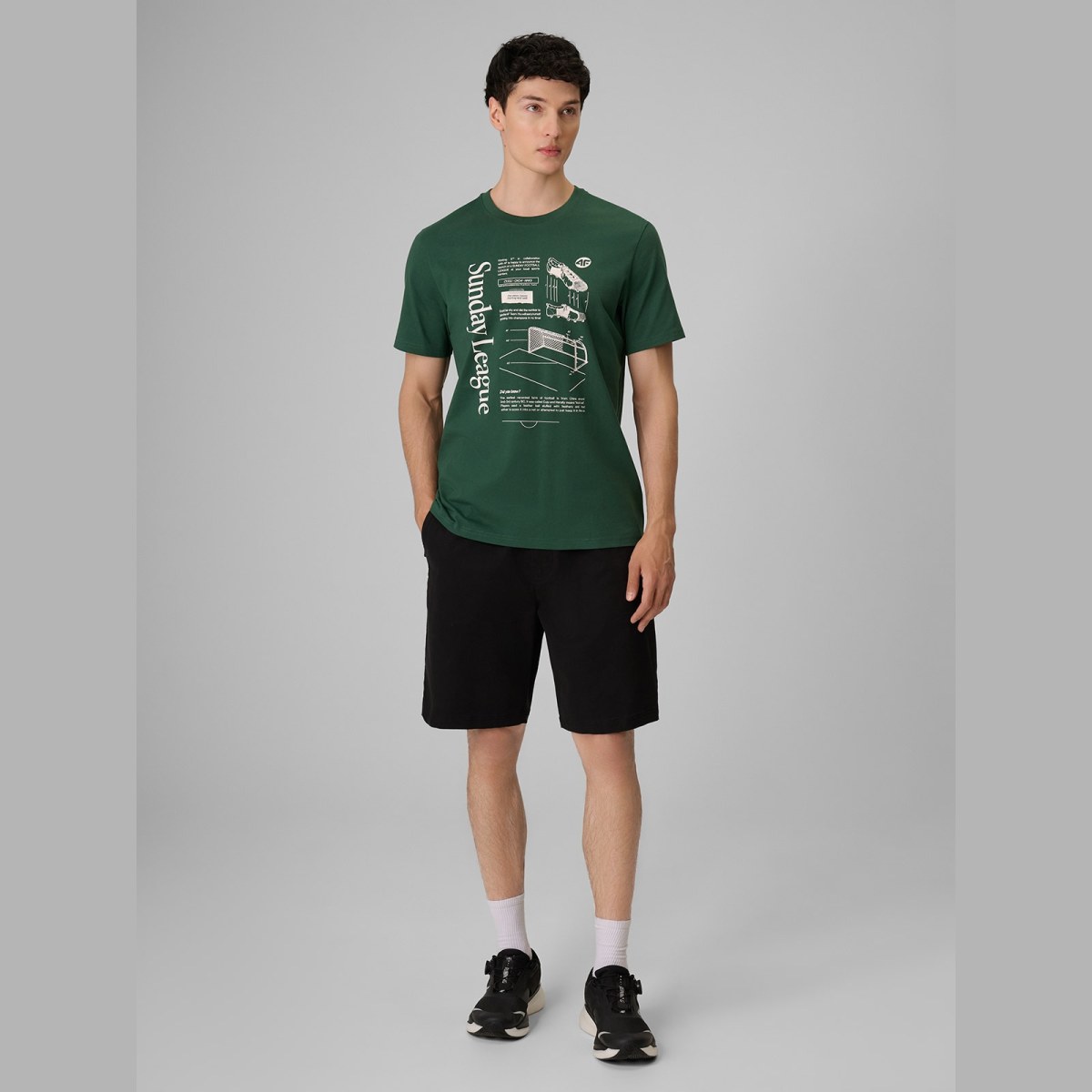 T-shirt regular s potlačou pánsky - zelený · záber 12