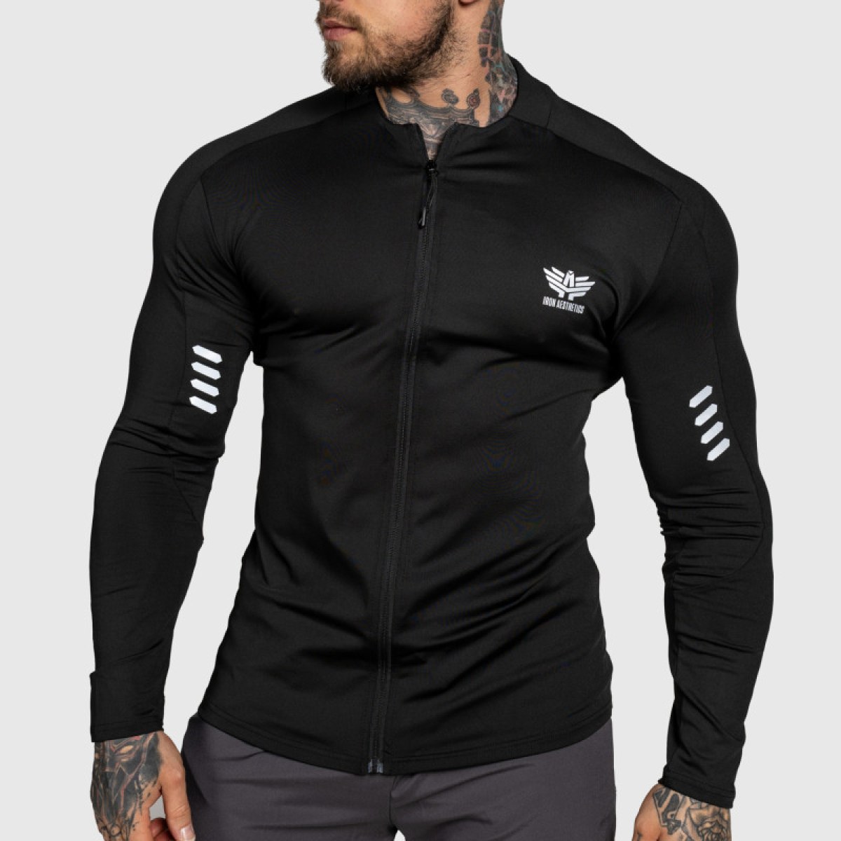 Športový top na zips Iron Aesthetics Unstoppable, čierny · záber 1