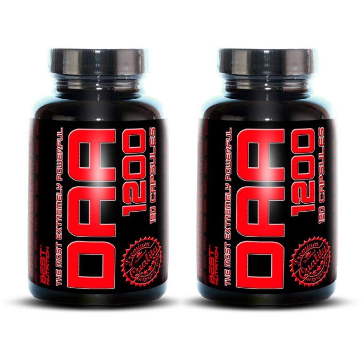 1+1 Zadarmo: DAA 1200 od Best Nutrition 120 kaps. + 120 kaps. · záber 1