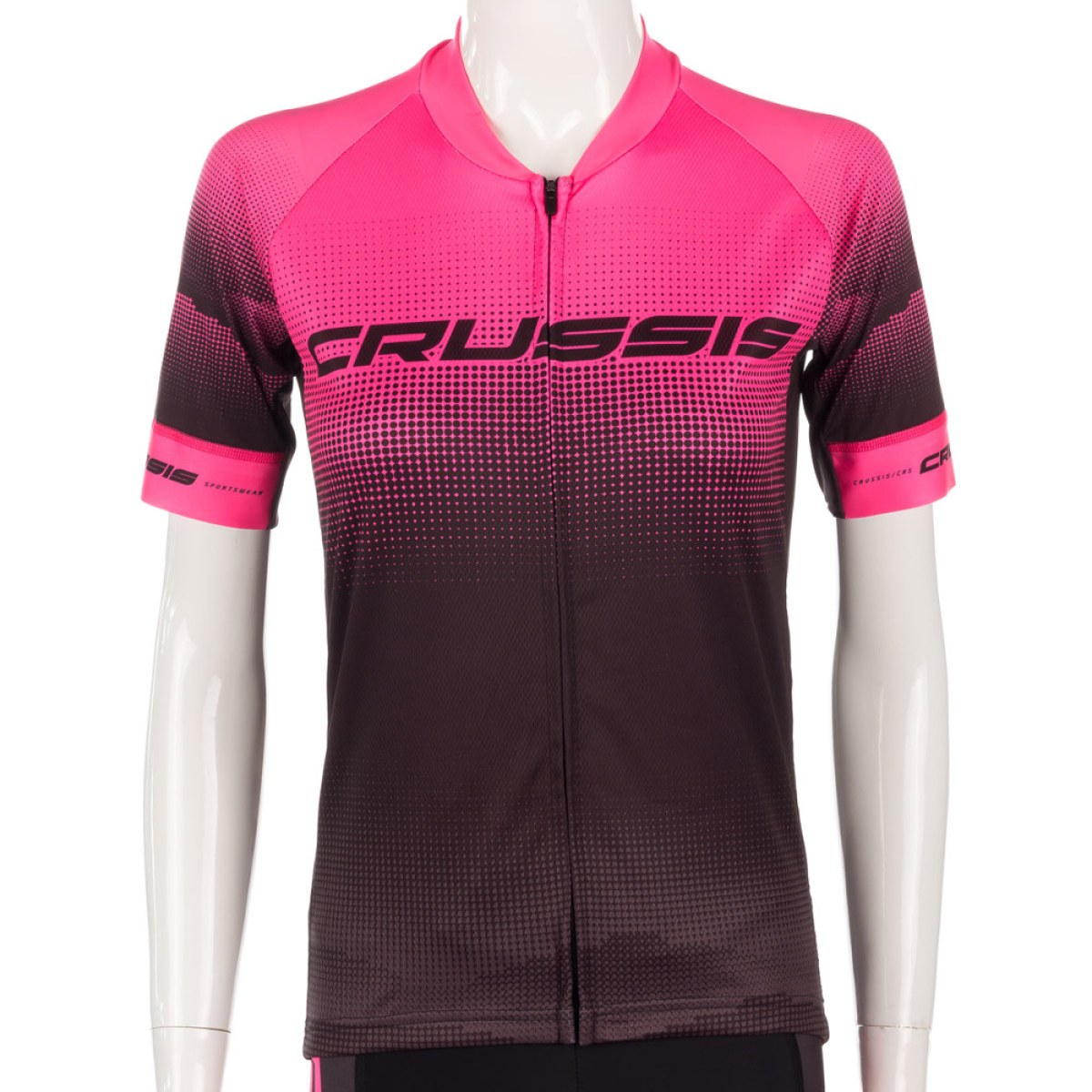 Crussis Dámsky cyklistický dres s krátkym rukávom čierno-ružová - L · záber 1