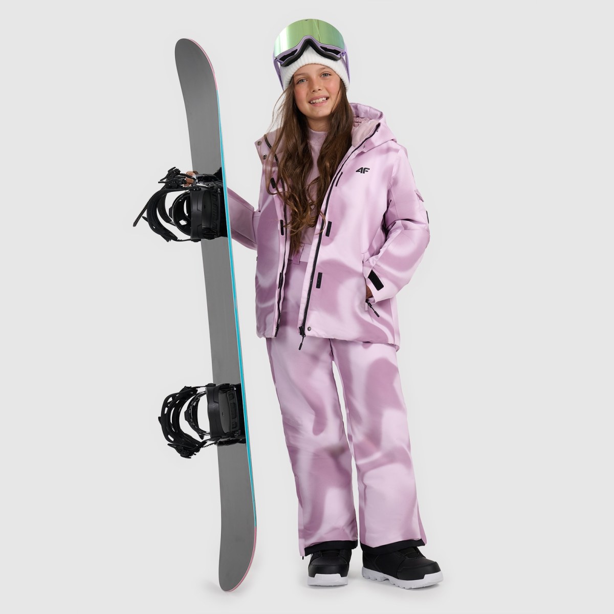 Snowboardová bunda membrána 8000 dievčenská - multicolor · záber 4