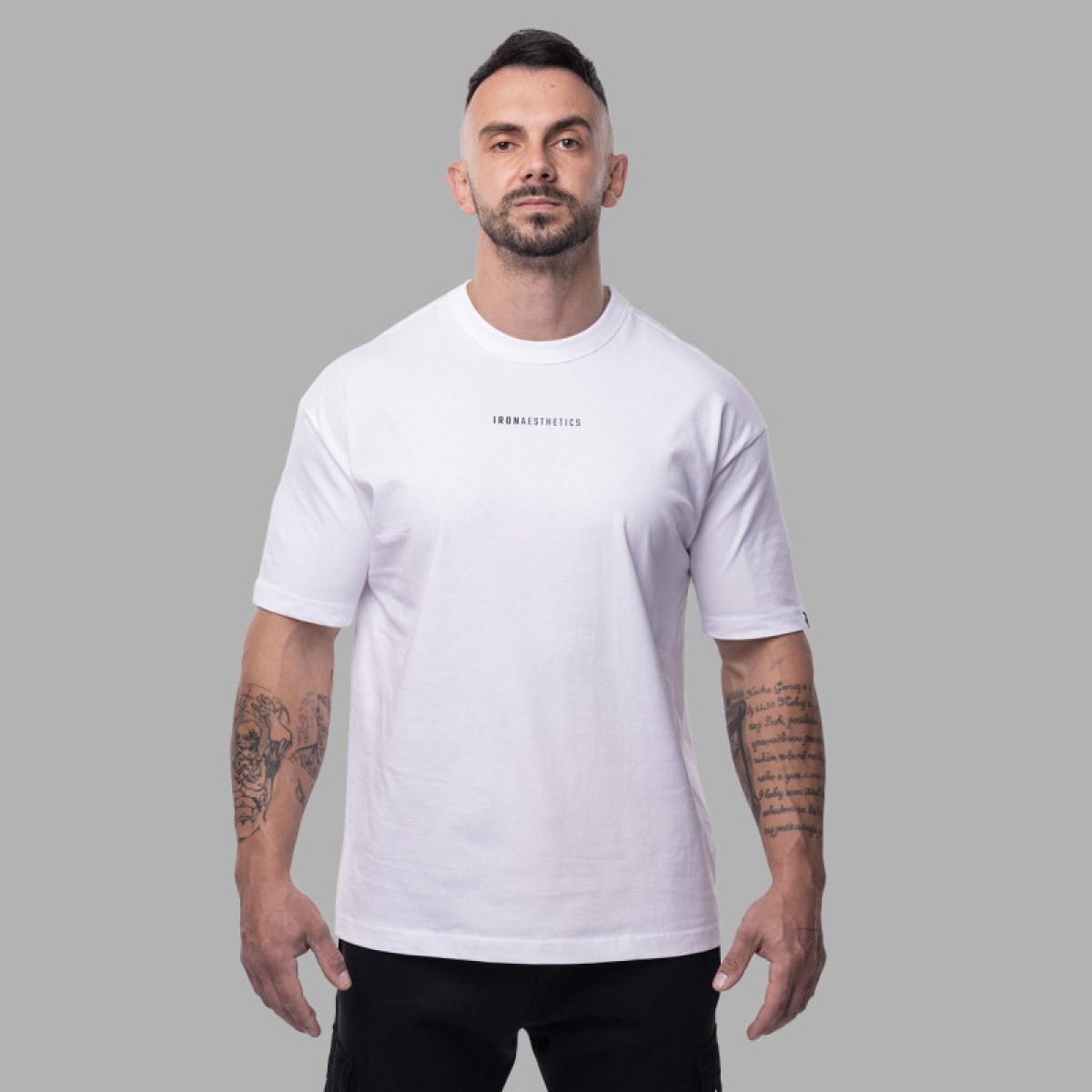 Oversize tričko Iron Aesthetics Vibe Tee, biele · záber 2