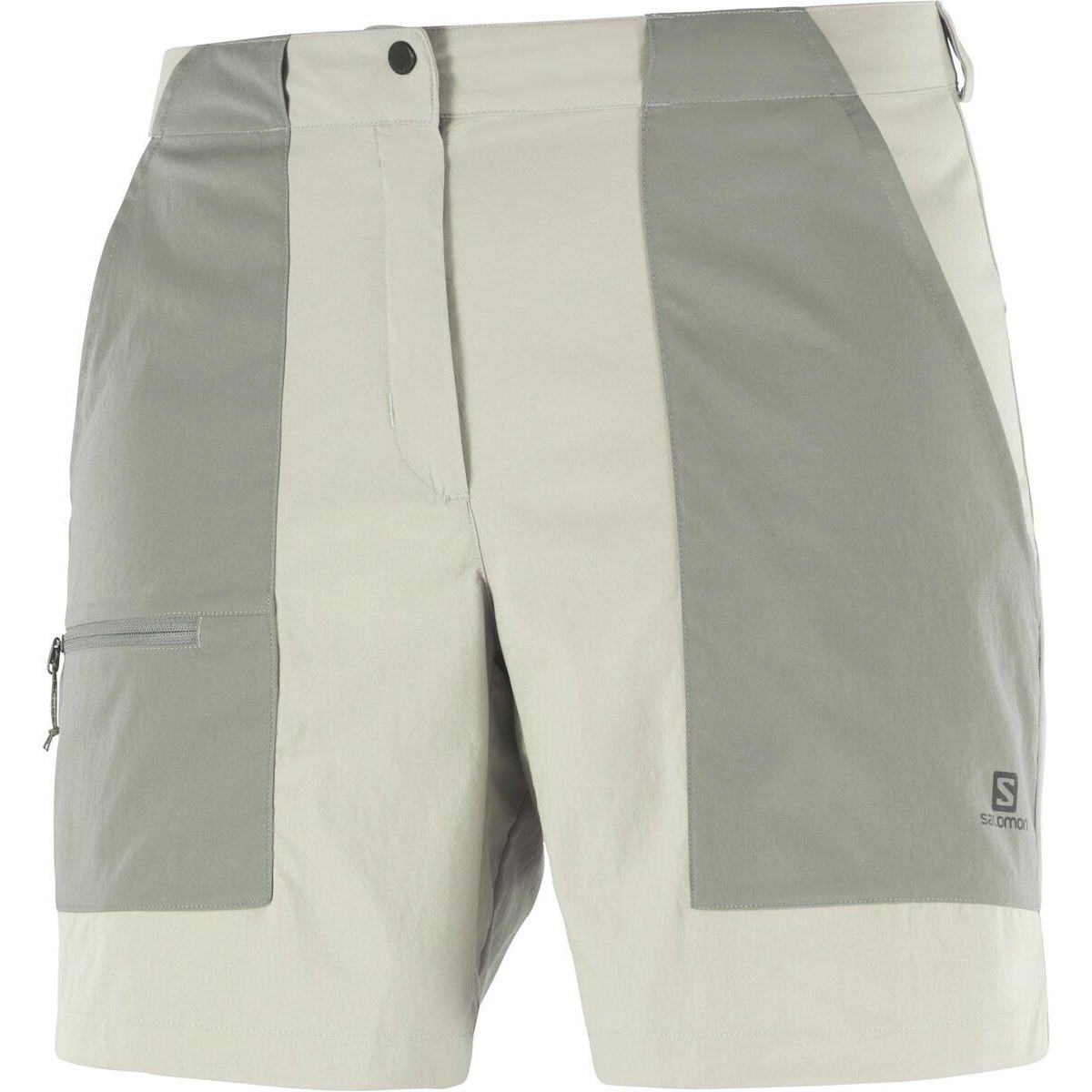 Salomon Outrack Shorts W - Veľkosť: 36 | Farba: Béžová, Sivá · záber 1
