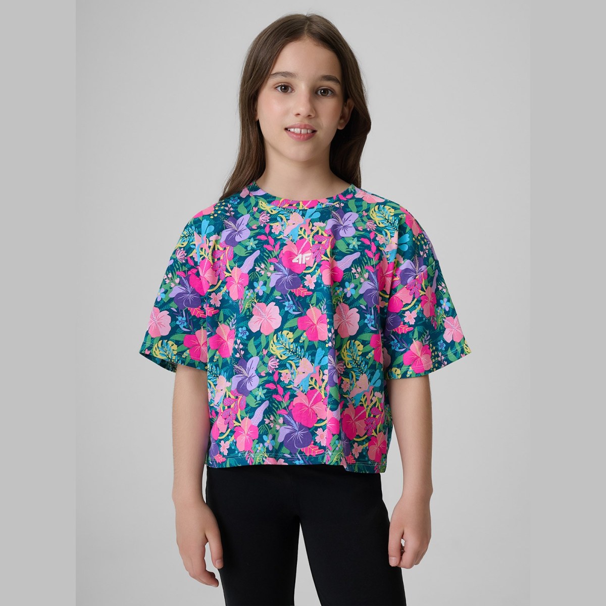 Boxy tričko s potlačou dievčenské - multicolor · záber 1
