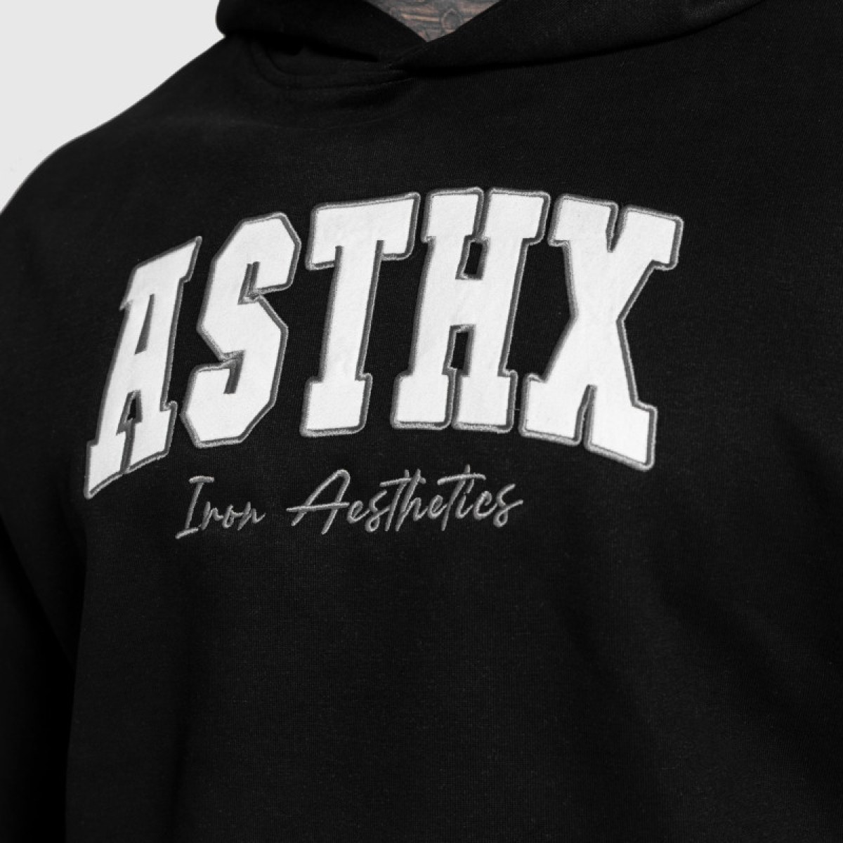 Oversized mikina Iron Aesthetics ASTHX, čierna · záber 4