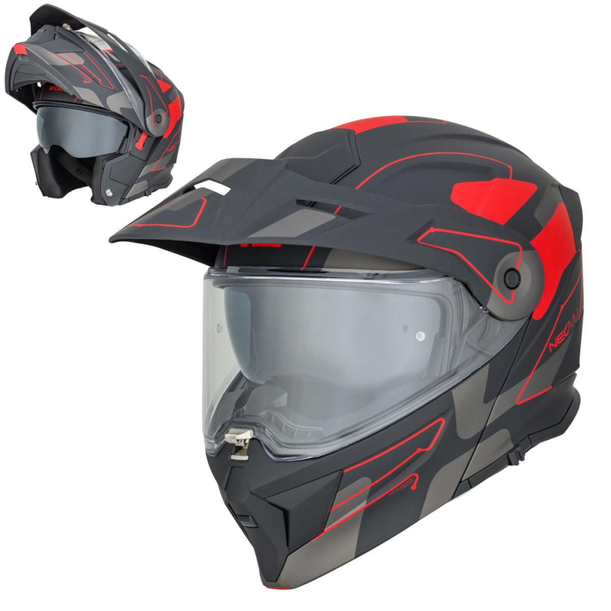 W-TEC Neovu Graphic čierno-červená - XL (61-62) · záber 1