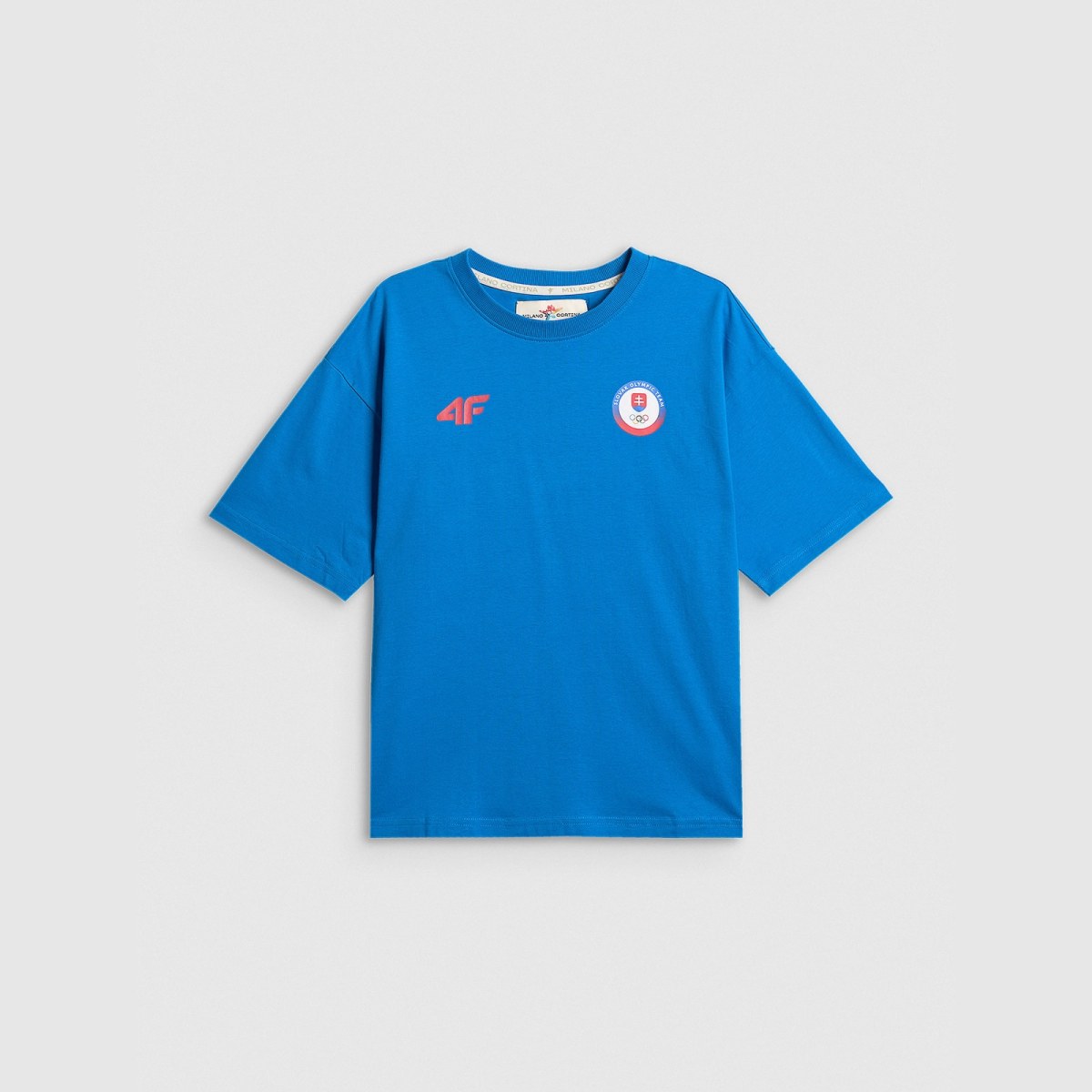 Milano-Cortina/Slovensko - T-shirt loose dámsky - modrý · záber 1