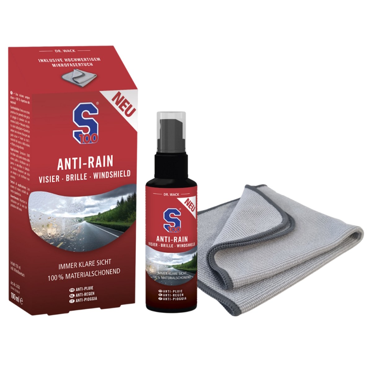 S100 Anti-Rain vrátane utierky z mikrovlákna · záber 1
