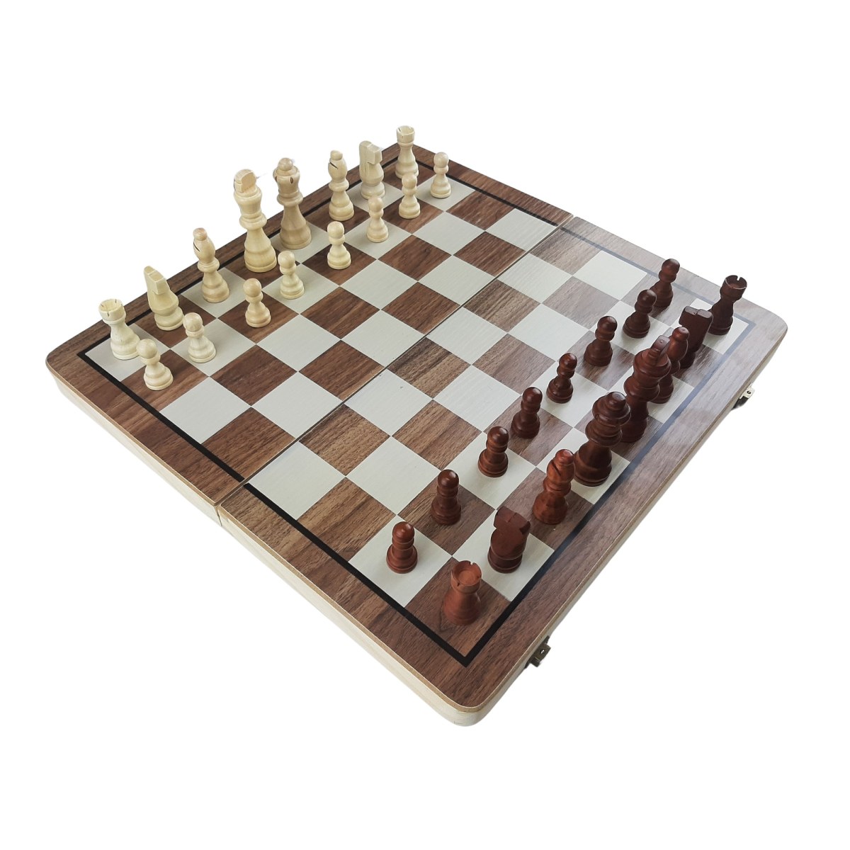 Šachy MASTER magnetické drevené - 39 x 39 cm · záber 1