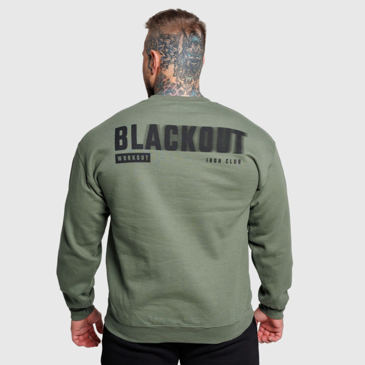 Pánska mikina Iron Aesthetics Blackout, zelená · záber 3