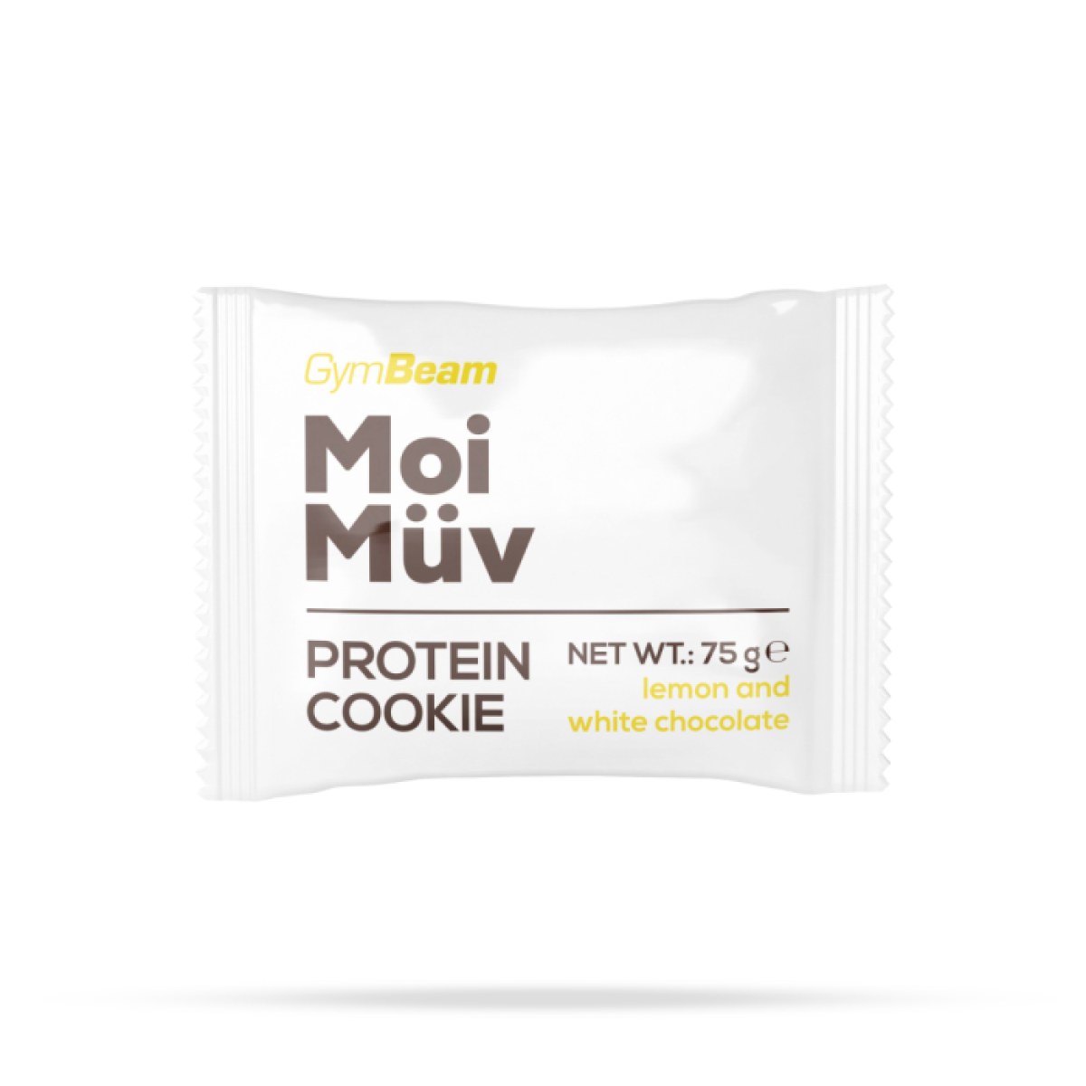 GymBeam MoiMüv Protein Cookie citrón a biela čokoláda - Príchuť: Citrón a biela čokoláda | Hmotnosť: 0,075 kg | Balenie: 12 · záber 1