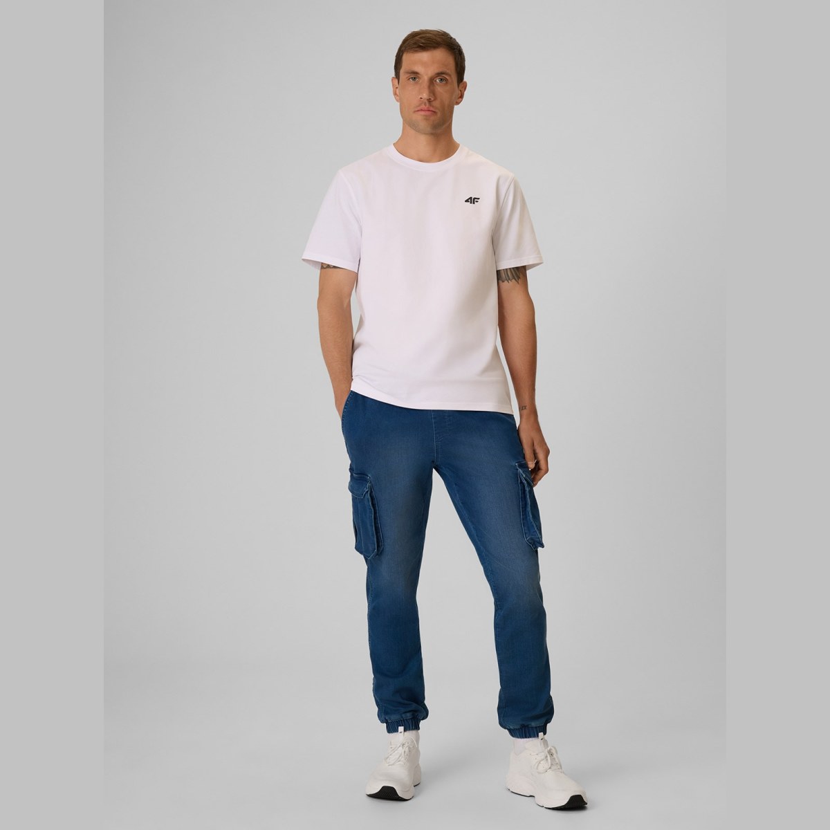 Casual cargo nohavice pánske - denim · záber 1