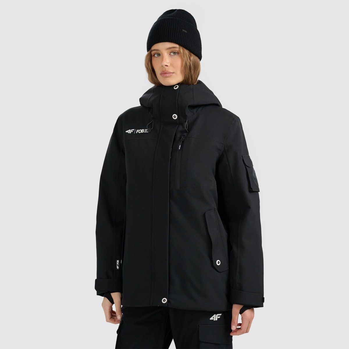Dámska snowboardová bunda membrána 15000 - čierna · záber 1