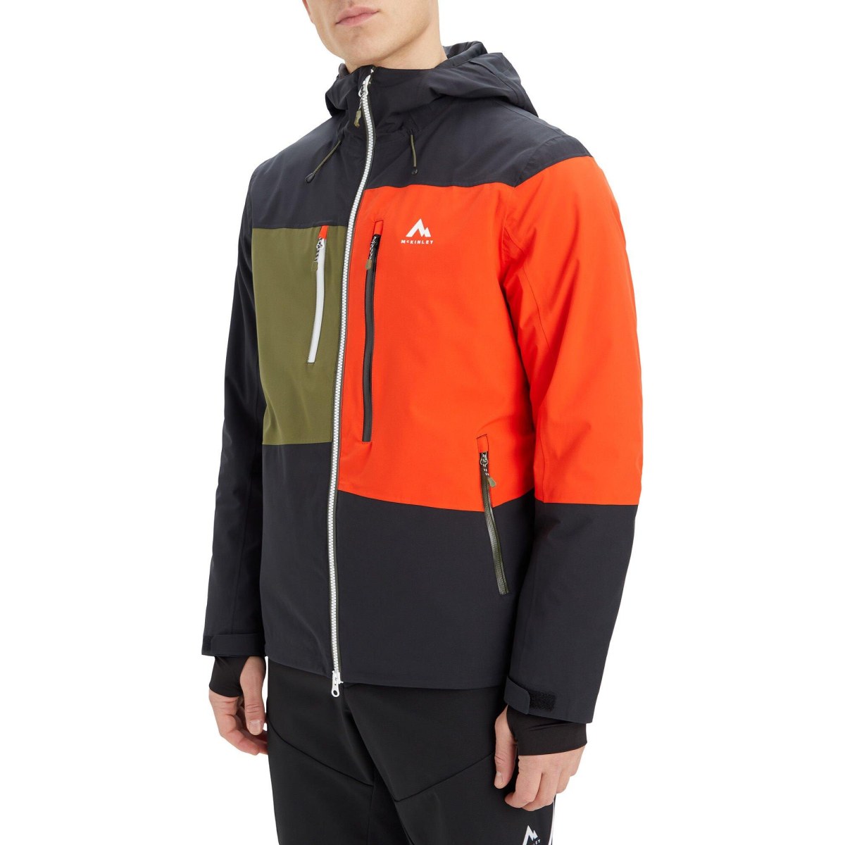 McKinley Sage Hooded Jacket - Veľkosť: L | Farba: Čierna, Farebná · záber 2