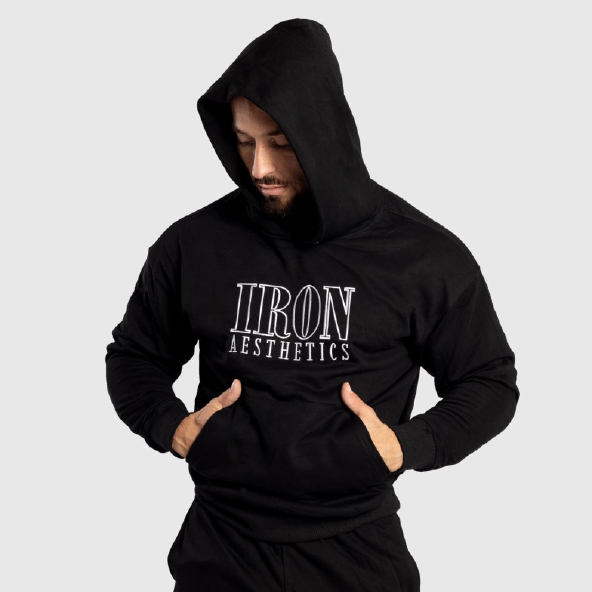 Pánska mikina Iron Aesthetics Swaggie, čierna · záber 4