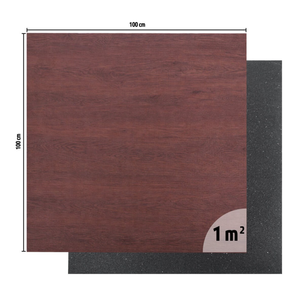 inSPORTline Luxteko Flat 100x100x1,5 cm drevo · záber 2
