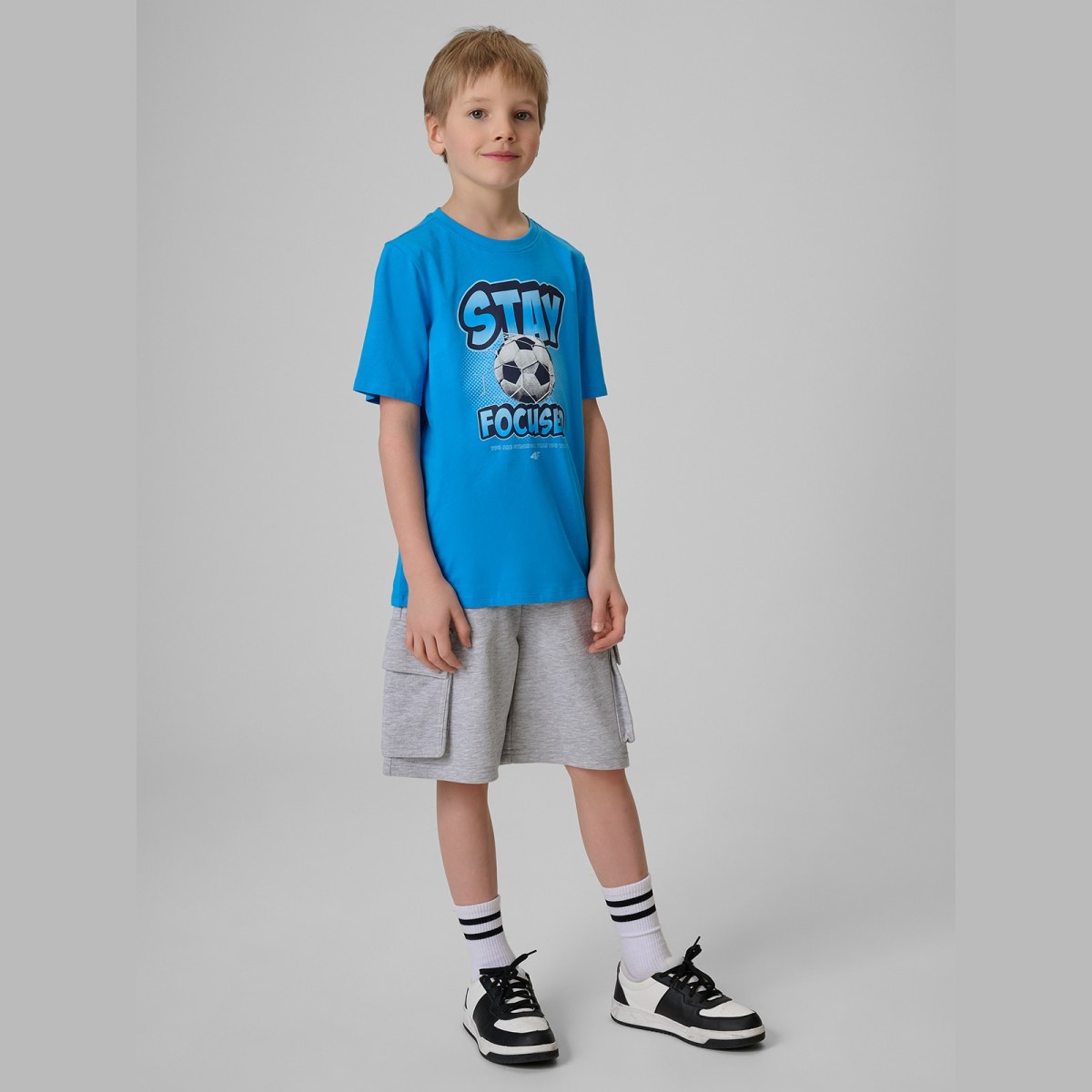 T-shirt regular s potlačou chlapčenský - modrý · záber 10