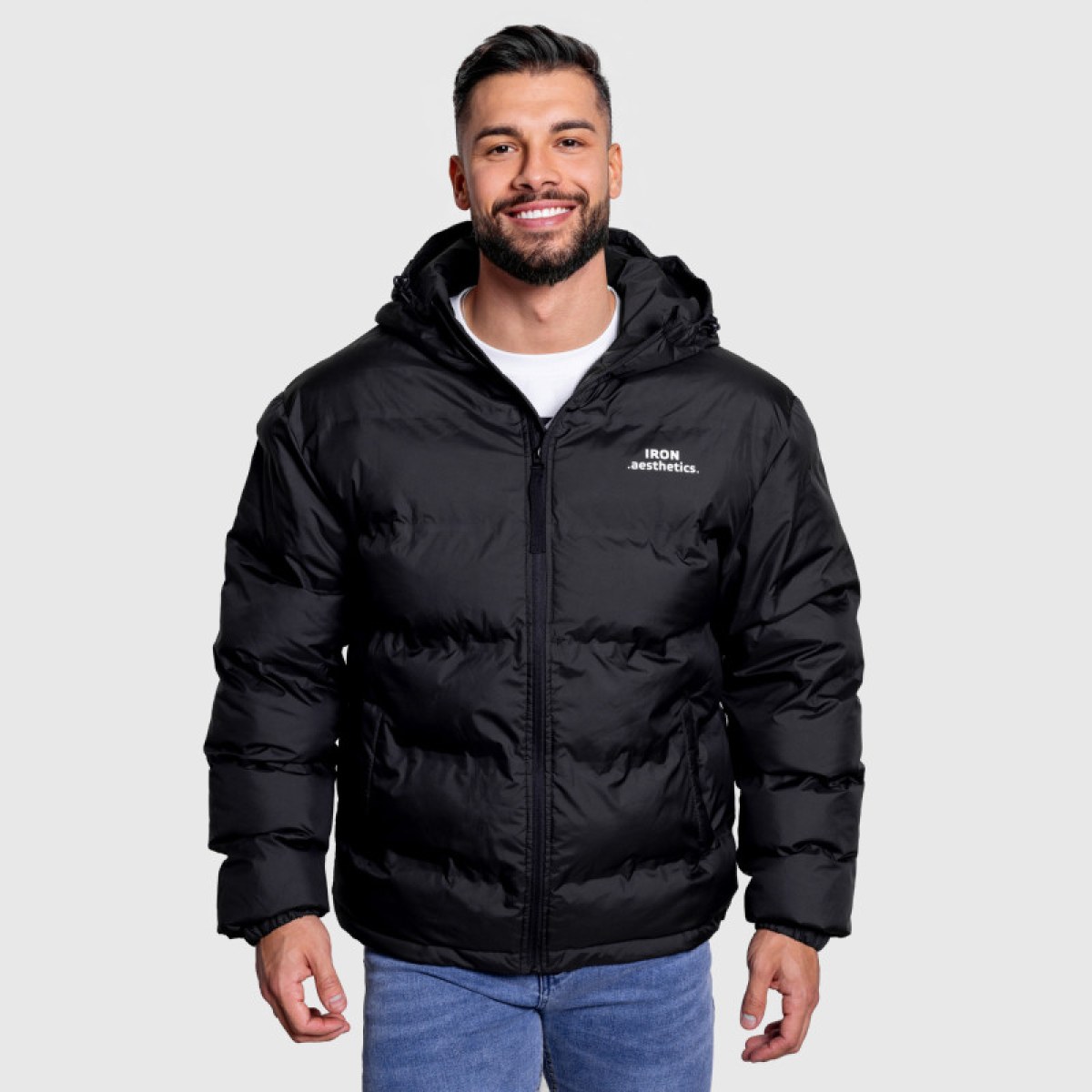 Pánska bunda Iron Aesthetics Zenit Puffer, čierna · záber 1