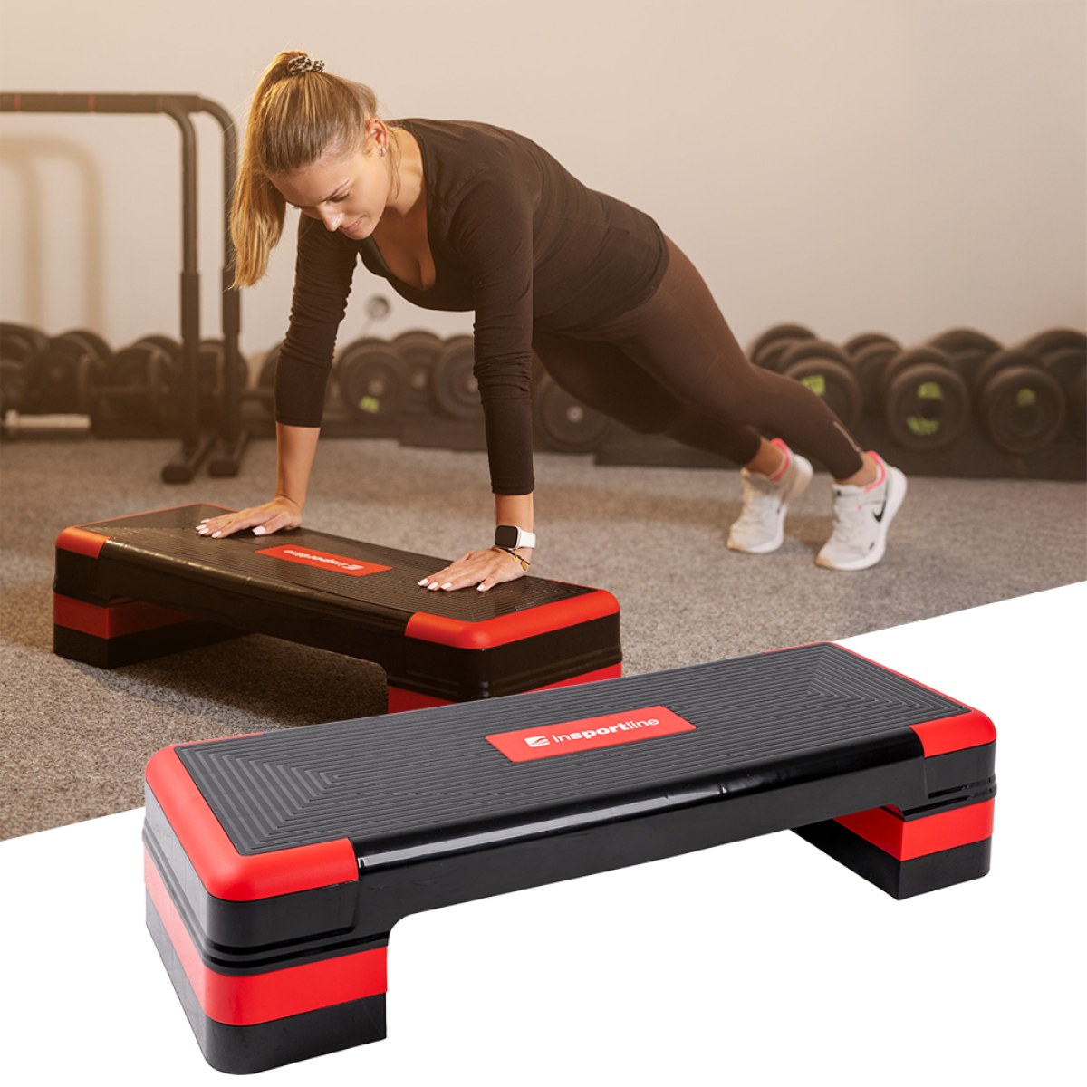 Aerobic step inSPORTline AS250 - Farba: Červená · záber 1