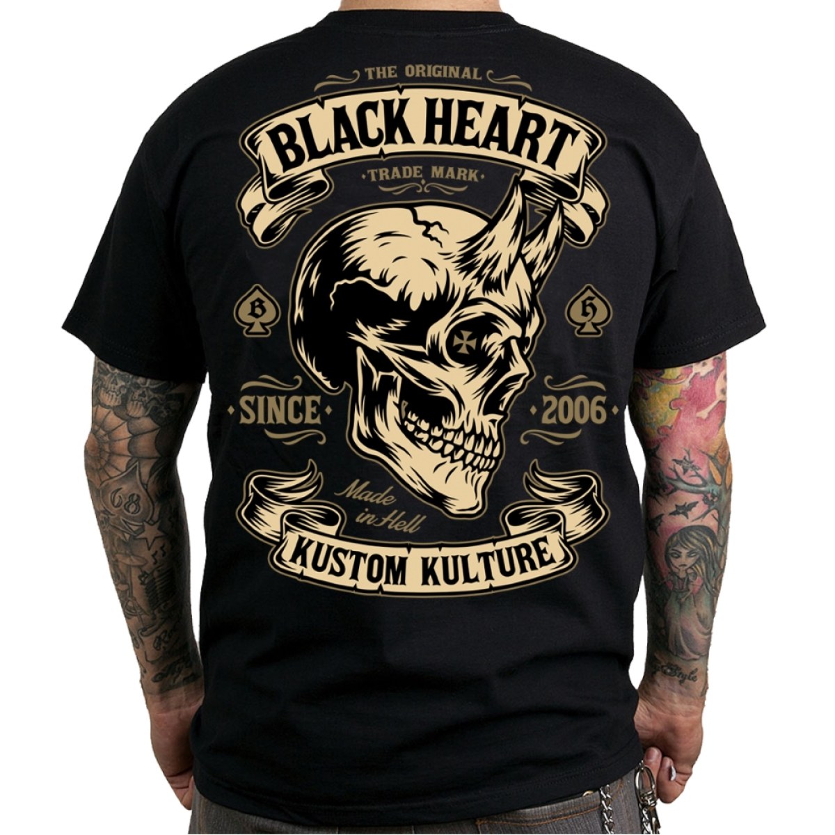 BLACK HEART Devil Skull čierna - XL · záber 1