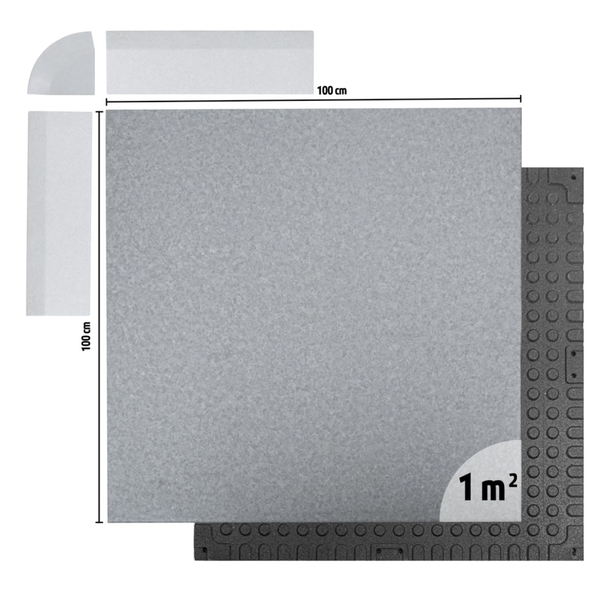 inSPORTline Luxteko Waffle 100x100x2 cm drevo · záber 5