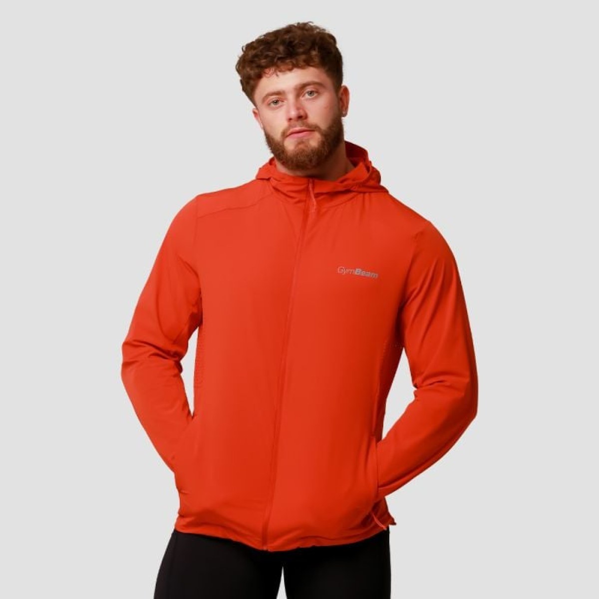 GymBeam Bežecká bunda Pulse Orange SS · záber 1