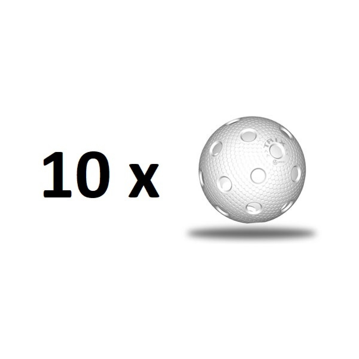 Florbalová loptička TRIX IFF - biela - 10 ks · záber 1