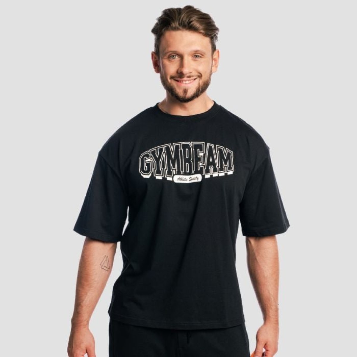 GymBeam Tričko Boxy Athletic Society Black XXXL · záber 1
