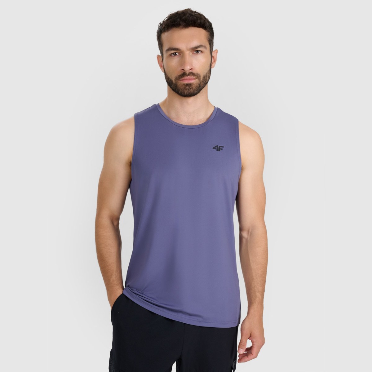 Tréningový rýchloschnúci pánsky tank top - modrý · záber 1