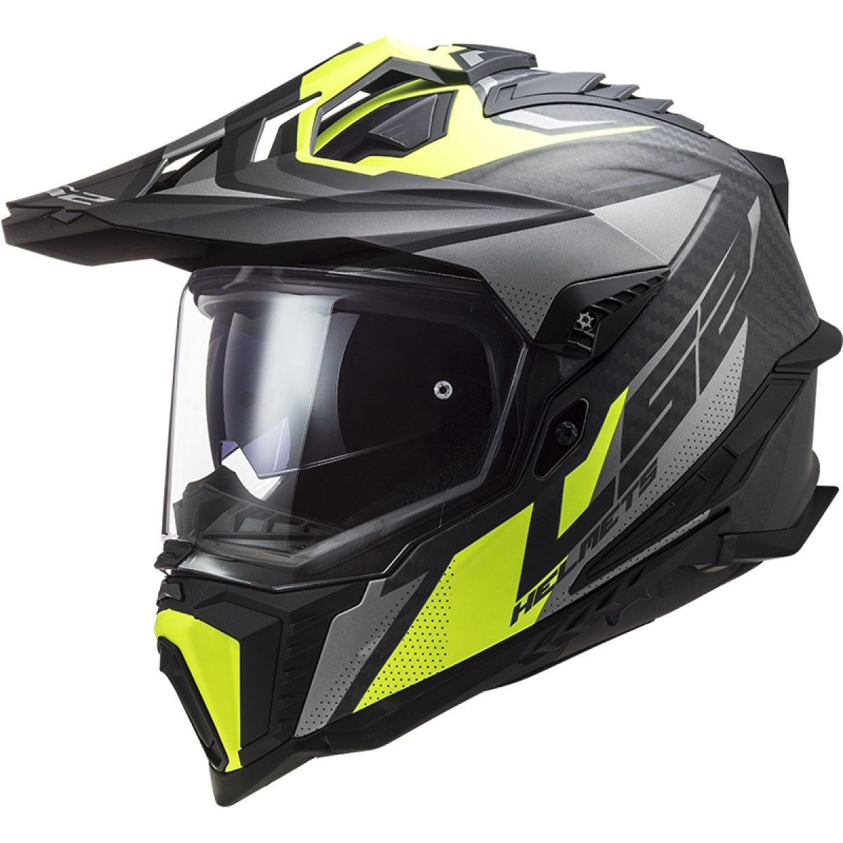 LS2 LS2 MX701 Explorer C Focus Matt Titanium H-V Yellow - L (59-60) · záber 1