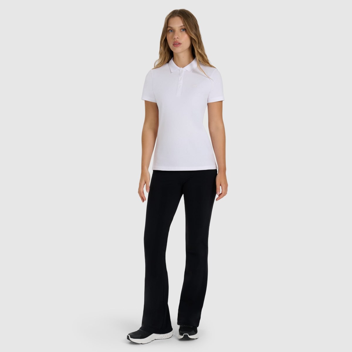 Dámske slim polo tričko - biele · záber 4