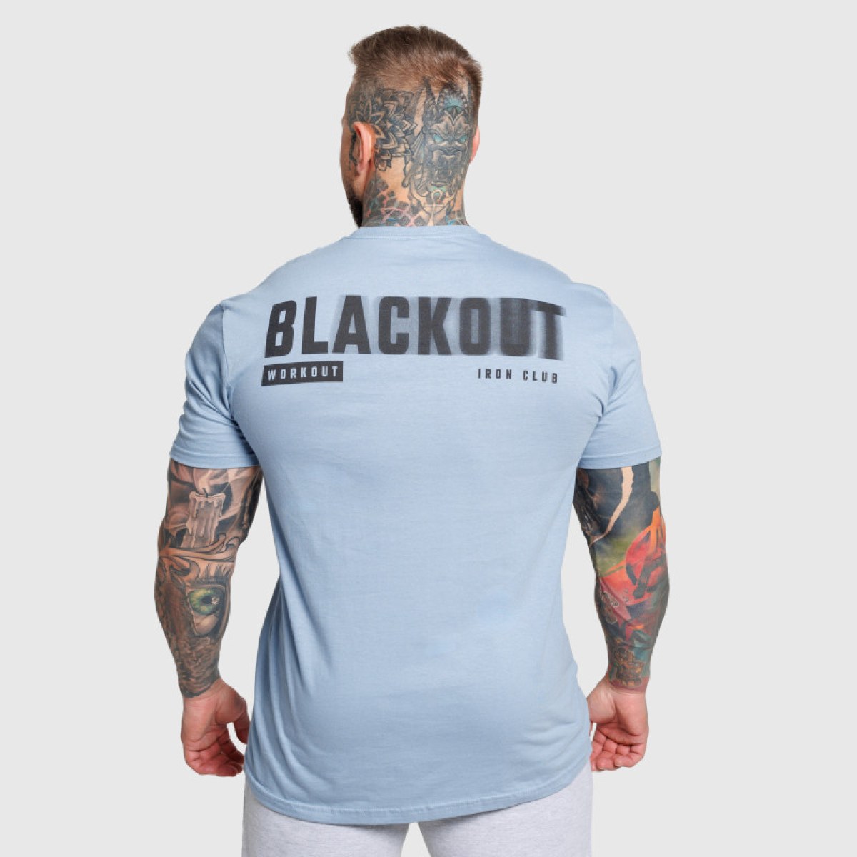 Pánske tričko Iron Aesthetics Blackout, modré · záber 3