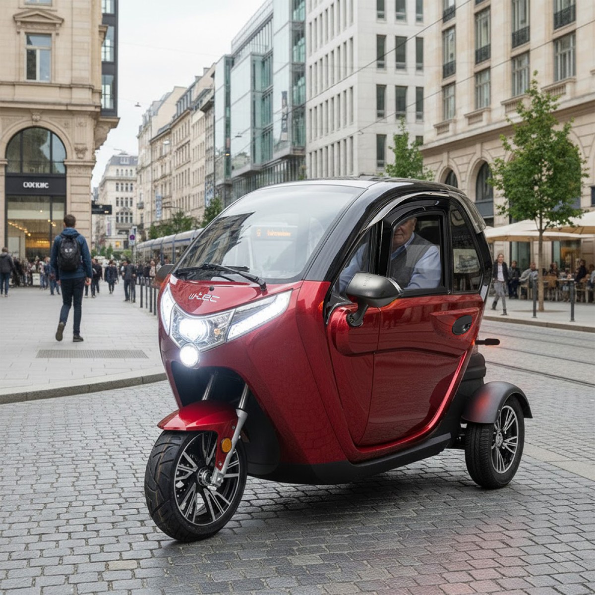 W-TEC Tukago 2000W - 25 km/h červená · záber 4