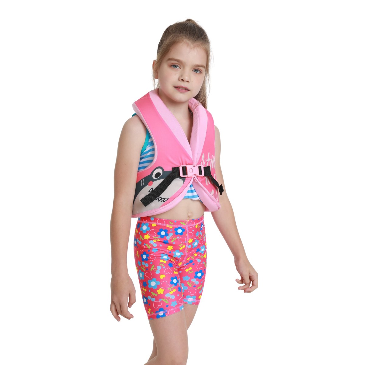 Detská penová plávacia vesta MASTER Evee 25 - 35 kg - ružová · záber 1