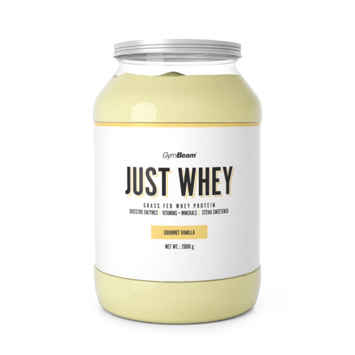 GymBeam Just Whey gourmet vanilla - Príchuť: Gourmet vanilla | Hmotnosť: 2 kg · záber 1