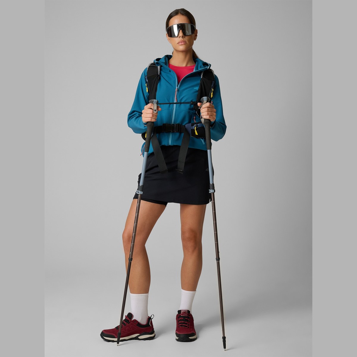 Softshell bunda vetruodolná dámska - tyrkysová · záber 2
