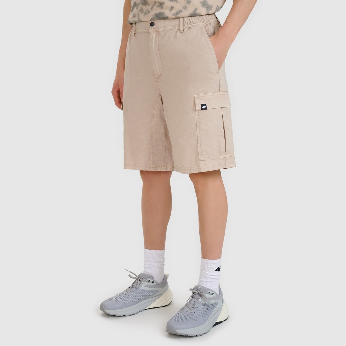 Pánske casual cargo šortky - béžové · záber 2