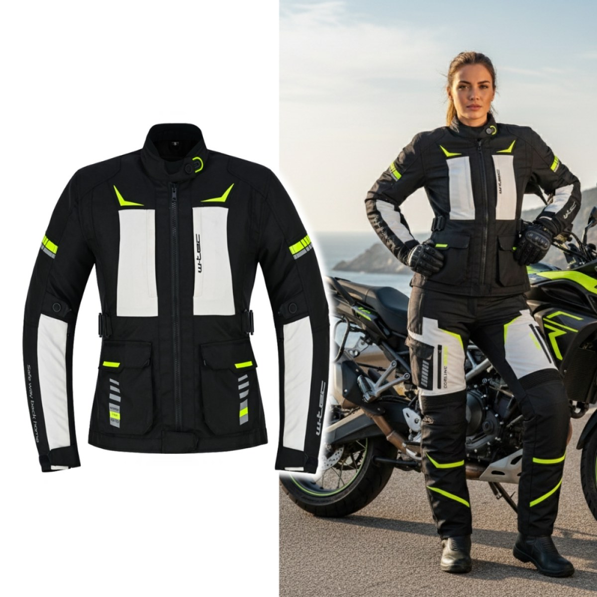 W-TEC Warao Lady bunda čierna-fluo - M · záber 2
