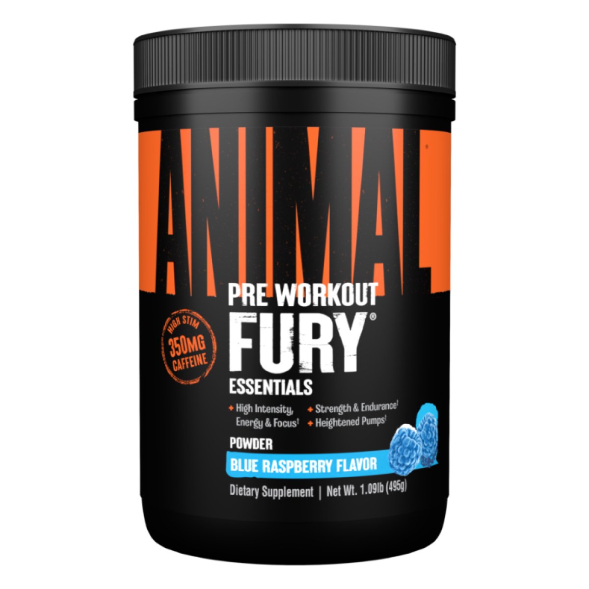 Universal Nutrition Animal Fury modrá malina · záber 1