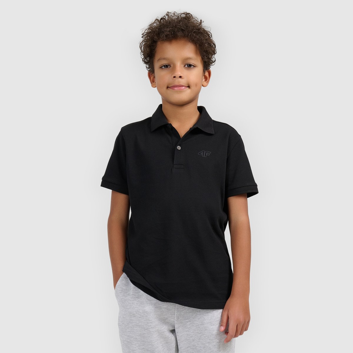 Chlapčenské regular polo tričko - čierne · záber 1