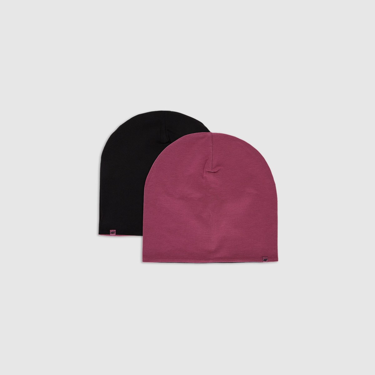 Detská obojstranná beanie čiapka - ružová · záber 1
