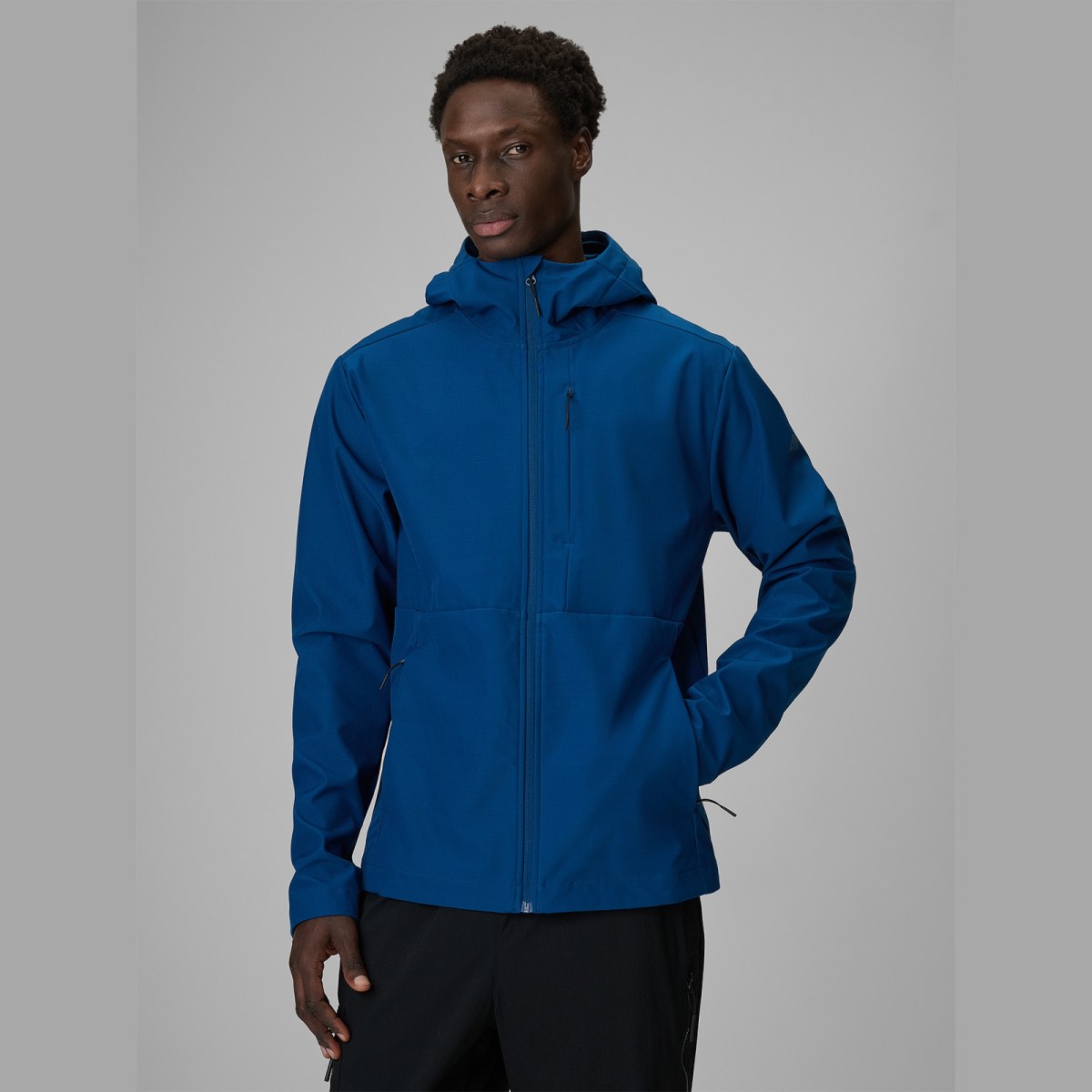 Pánska softshell vetruodolná bunda membrána 8000 - tyrkysová · záber 1