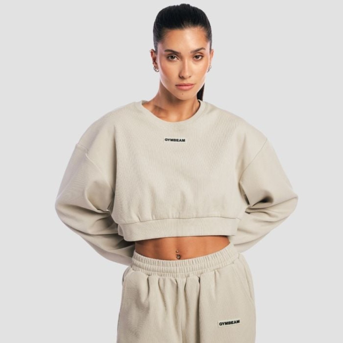 GymBeam Dámska mikina cropped Aura Grey L · záber 1